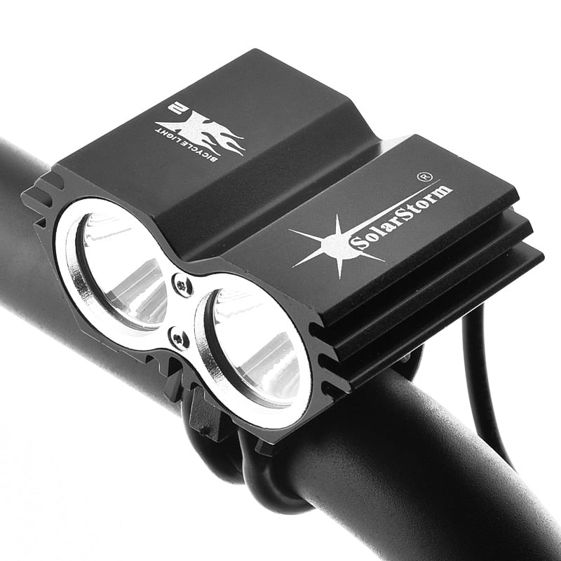 SolarStorm 5000 Lumen 2x XML U2 LED SolarStorm Cycling Bicycle Bike Front Light Lamp HeadLight Headlamp(Without Battery)